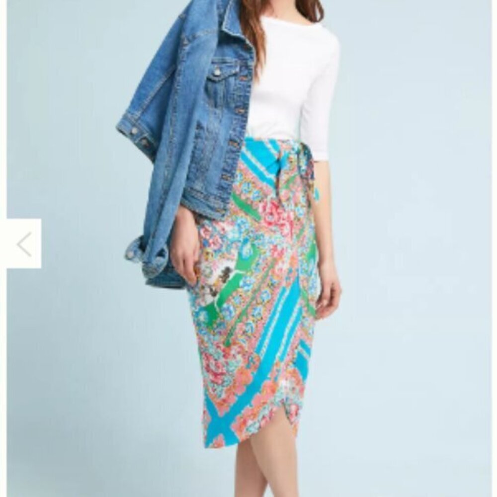 Anthropologie Maeve Bette Wrap Skirt Size 14